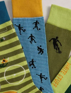 4 Pack Football Cotton Rich Socks
