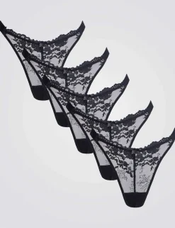 5 Pack Fran Lace Thongs