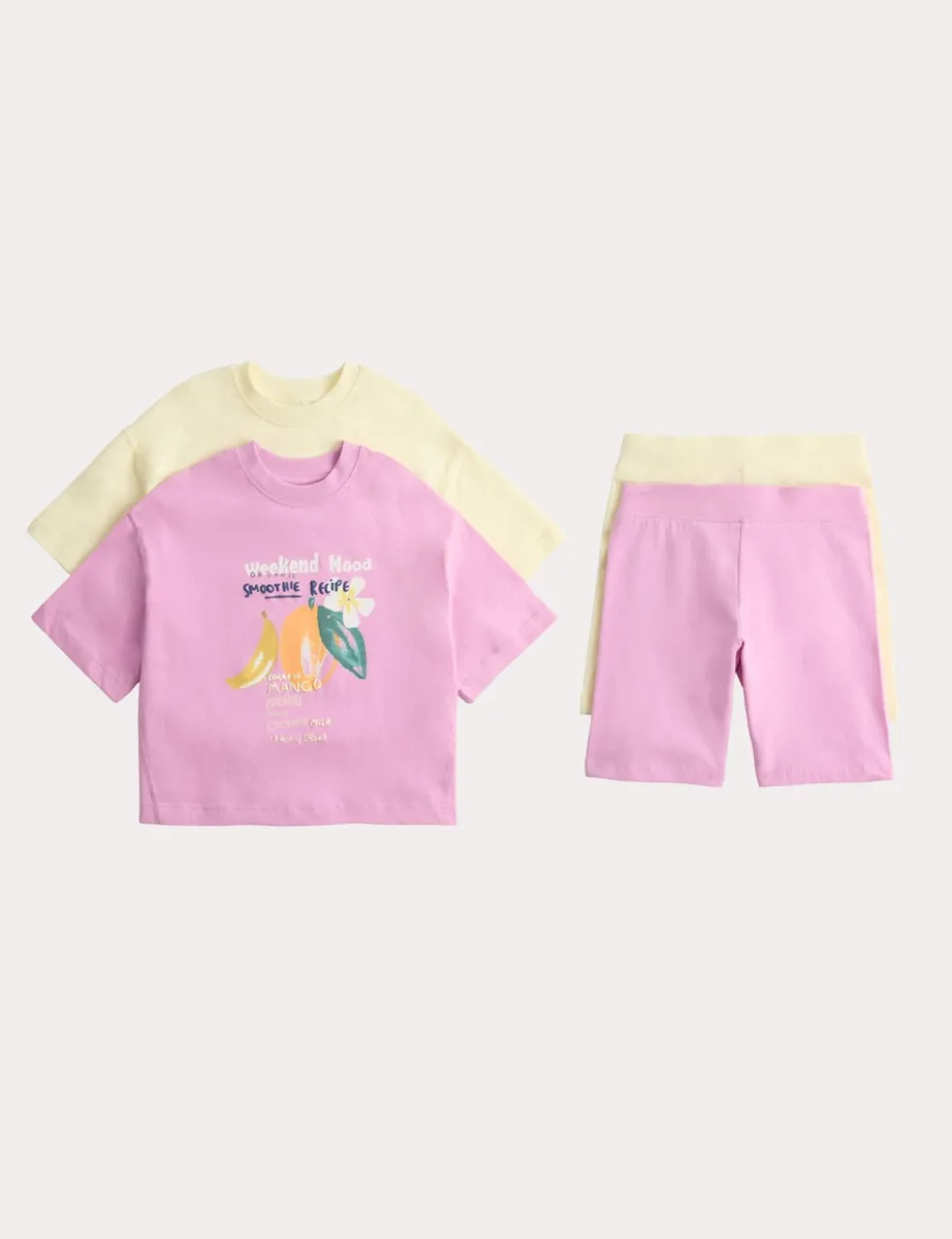 2 Pack Fruit Graphic Cotton Rich Outfits (2-8 Yrs)