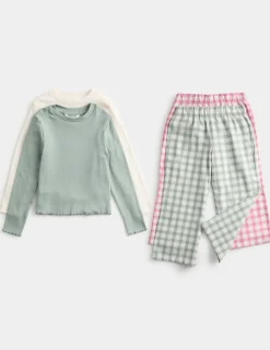2 Pack Gingham Pyjama Sets (1-8 Yrs)