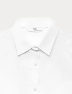 2 Pack Girls' Cap Sleeve Easy Iron School Shirts (2-16 Yrs)