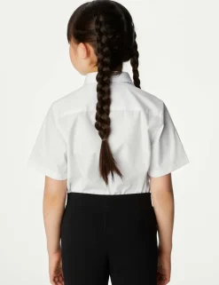 3 Pack Girls' Easy Dressing Easy Iron School Shirts (3-18 Yrs)