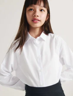 3 Pack Girls' Easy Iron School Shirts (2-16 Yrs)