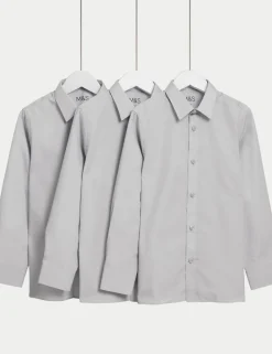 3 Pack Girls' Easy Iron School Shirts (2-16 Yrs)