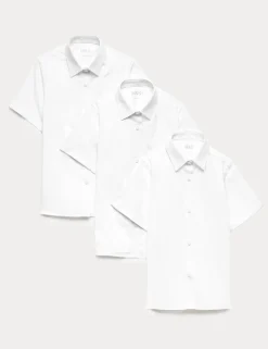 3 Pack Girls' Easy Iron School Shirts (2-16 Yrs)