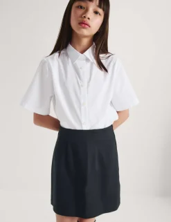 3 Pack Girls' Easy Iron School Shirts (2-16 Yrs)