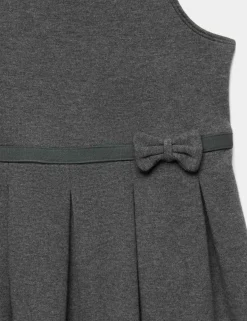 2 Pack Girls' Jersey Bow School Pinafores (2-12 Yrs)