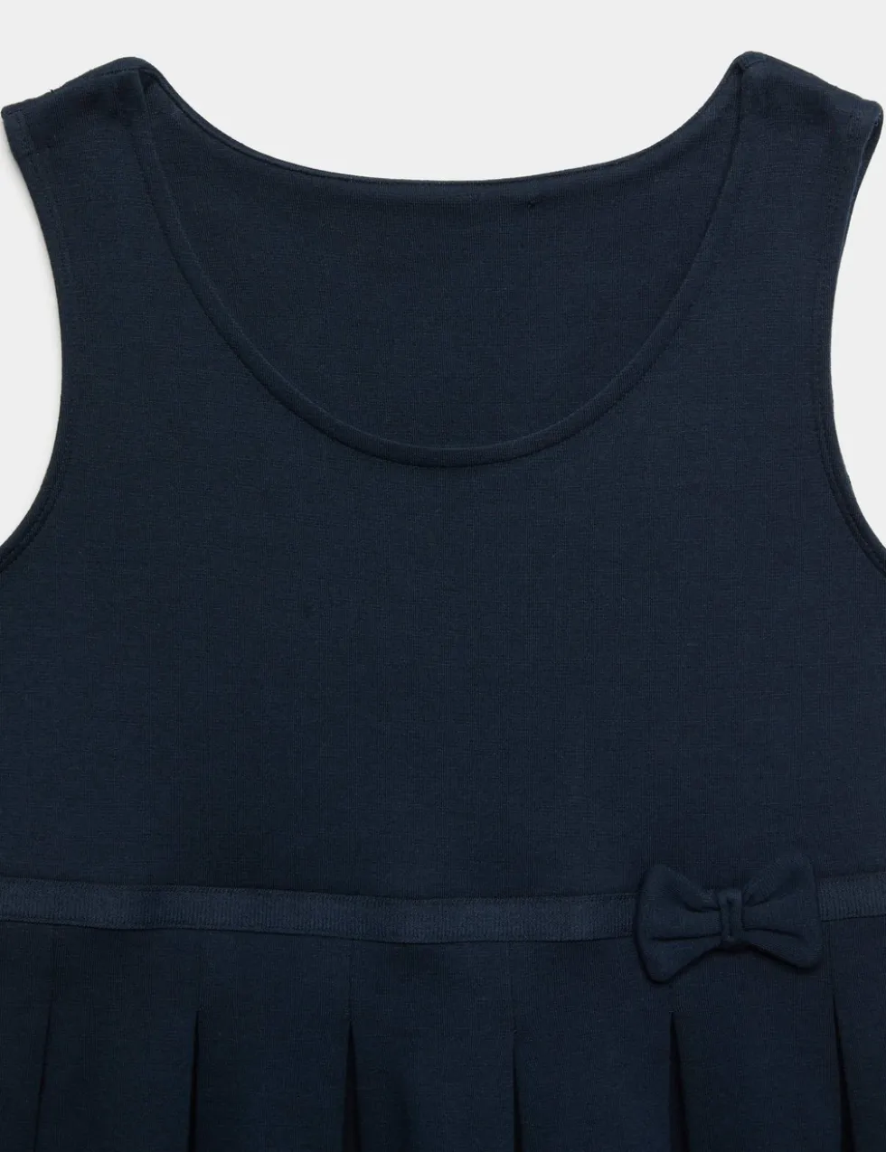 2 Pack Girls' Jersey Bow School Pinafores (2-12 Yrs)