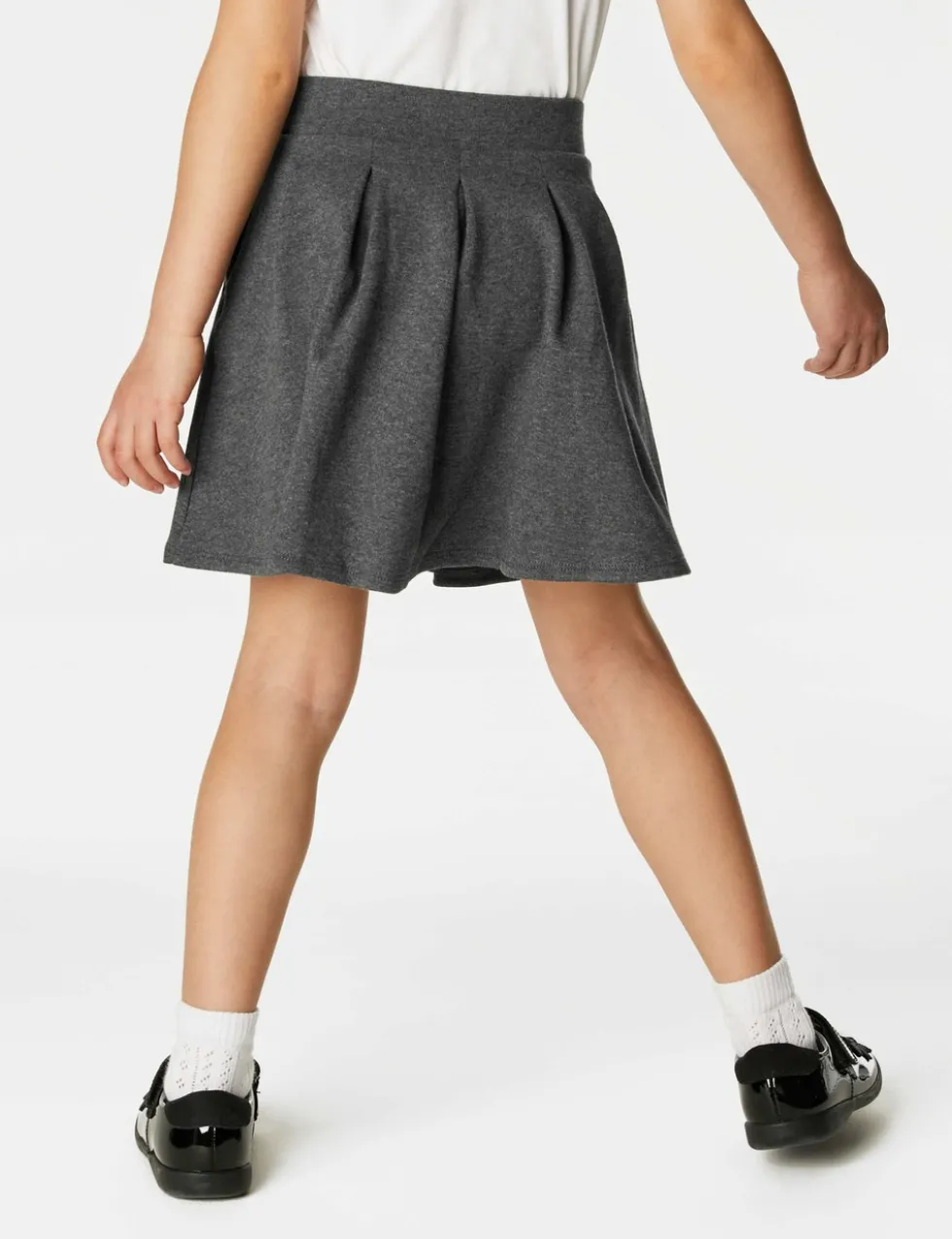 2 Pack Girls' Jersey Bow School Skirts (2-14 Yrs)