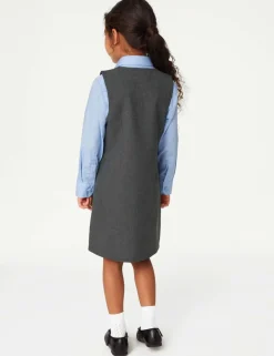 2 Pack Girls’ Pleated School Pinafores (2-12 Yrs)