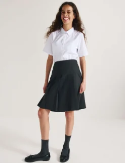 2 Pack Girls' Pleated School Skirts (2-18 Yrs)