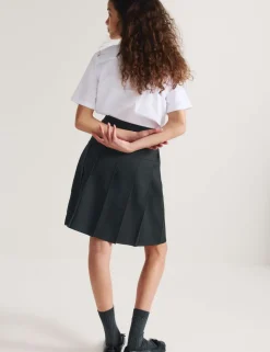 2 Pack Girls' Pleated School Skirts (2-18 Yrs)