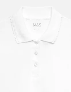 3 Pack Girls' Pure Cotton Regular Fit Stainaway Polo Shirt (2-18 Yrs)