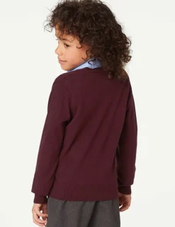 2 Pack Girls' Pure Cotton School Cardigan (3-18 Yrs)