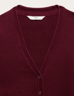 2 Pack Girls' Pure Cotton School Cardigan (3-18 Yrs)