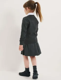 2 Pack Girls' Pure Cotton School Cardigan (3-18 Yrs)