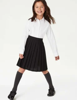 5 Pack Girls' Regular Fit Easy to Iron Shirts (2-18 Yrs)