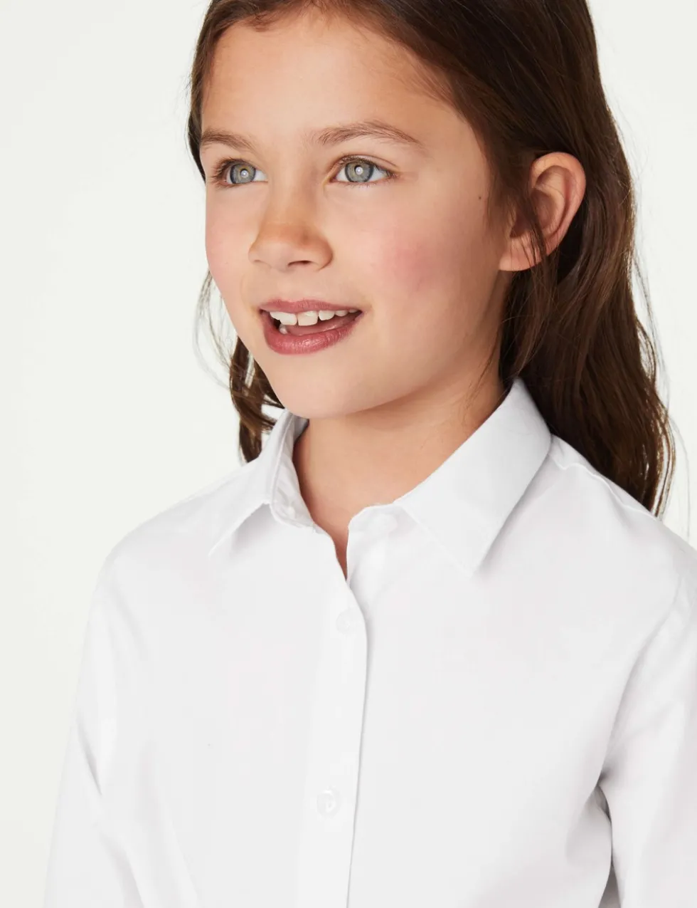 5 Pack Girls' Regular Fit Easy to Iron Shirts (2-18 Yrs)