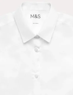 3 Pack Girls' Slim Fit Easy Iron School Shirts (2-16 Yrs)