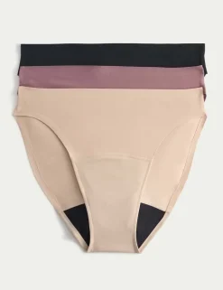 3 Pack Heavy Absorbency No VPL Period High Leg Knickers