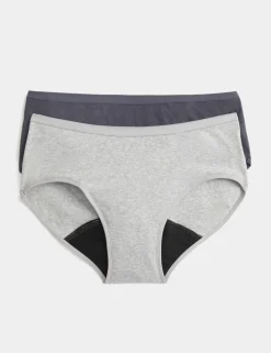 2 Pack Heavy Absorbency Period Knickers Low Rise Short