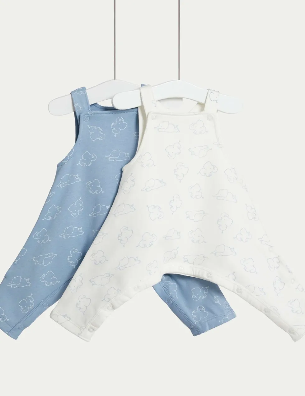 2 Pack Hip Dysplasia Cotton Rich Dungarees (7lbs-1 Yrs)