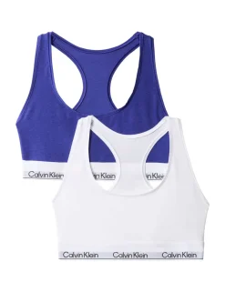 2 Pack Icon Cotton Blend Non Wired Bralettes