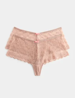 2 Pack Ida Lace High Rise Knicker Shorts