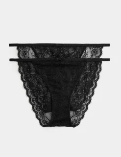 2 Pack Ida Lace Tanga Bikini Kickers