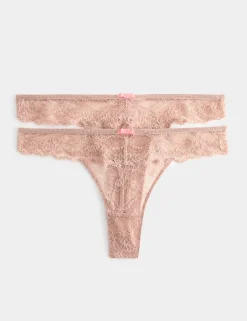 2 Pack Ida Lace Thongs