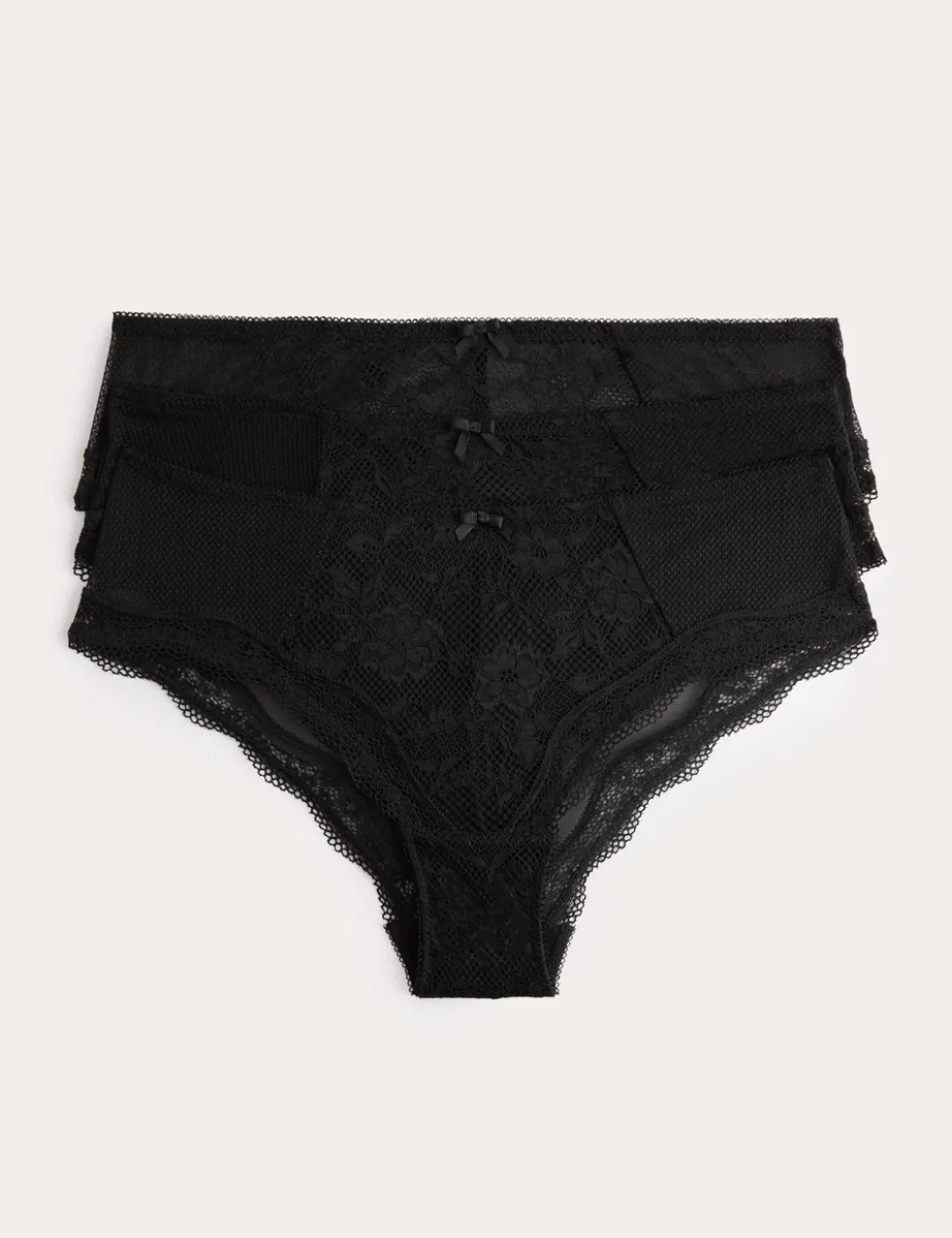 3 Pack Jasmine All Over Lace Hipster Knickers