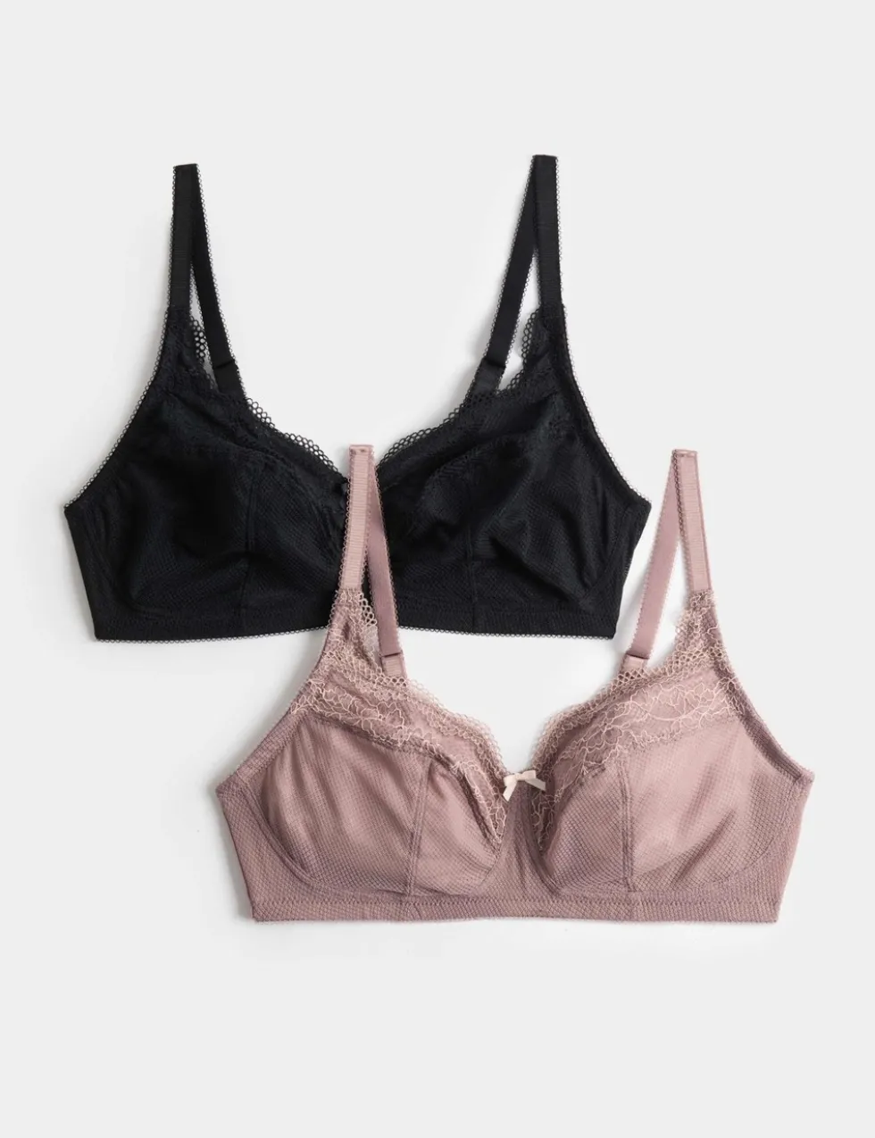 2 Pack Jasmine Lace Total Support Bras (B-H)