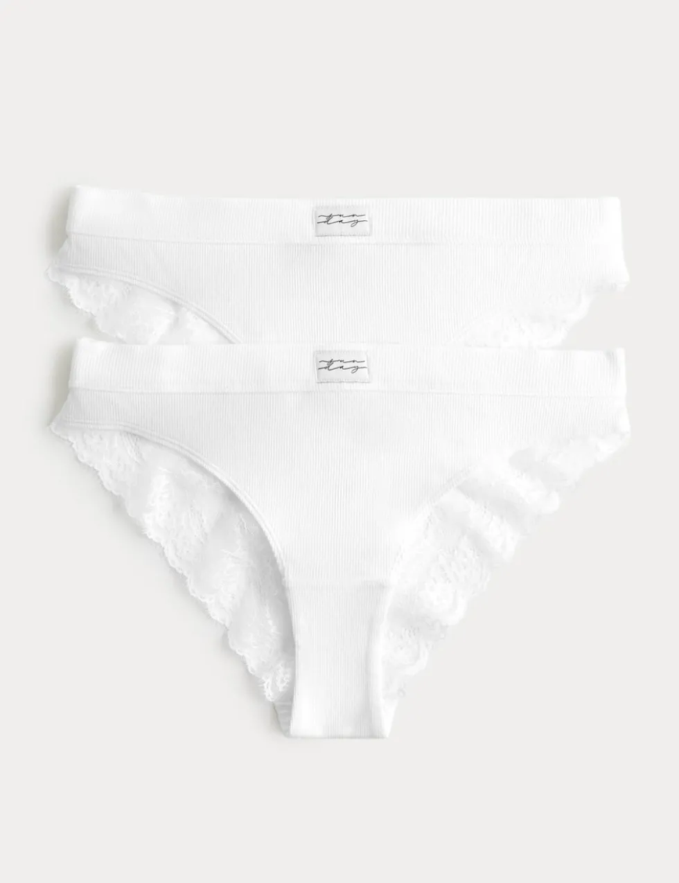 2 Pack Juni Cotton Rib Brazilian Knickers