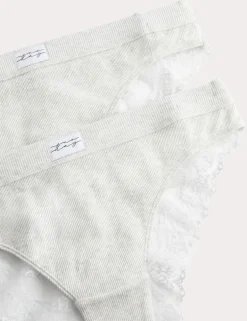 2 Pack Juni Cotton Rib Brazilian Knickers