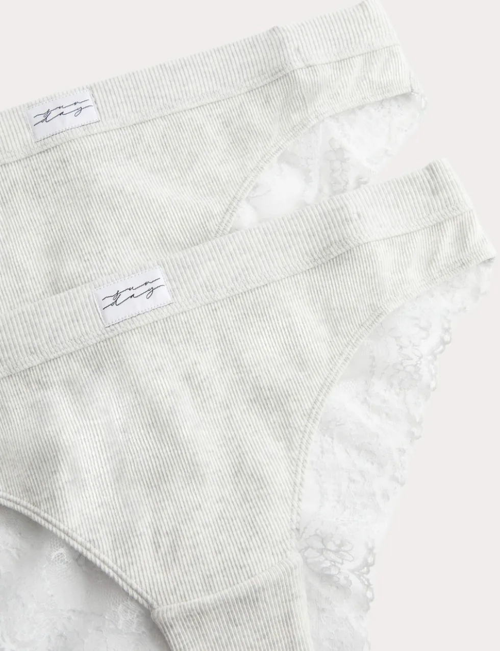 2 Pack Juni Cotton Rib Brazilian Knickers