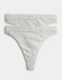 2 Pack Juni High Waisted Thongs
