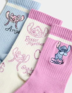 3 Pack Lilo & Stitch™ Socks (6 Small-7 Large)