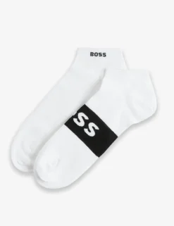 2 Pack Logo Cotton Rich Trainer Socks