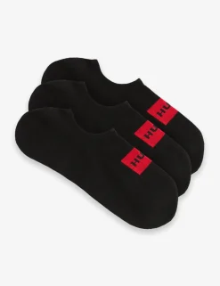 3 Pack Logo Label Cotton Rich Trainer Socks