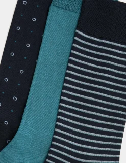 3 Pack Mercerised Cotton Rich Socks