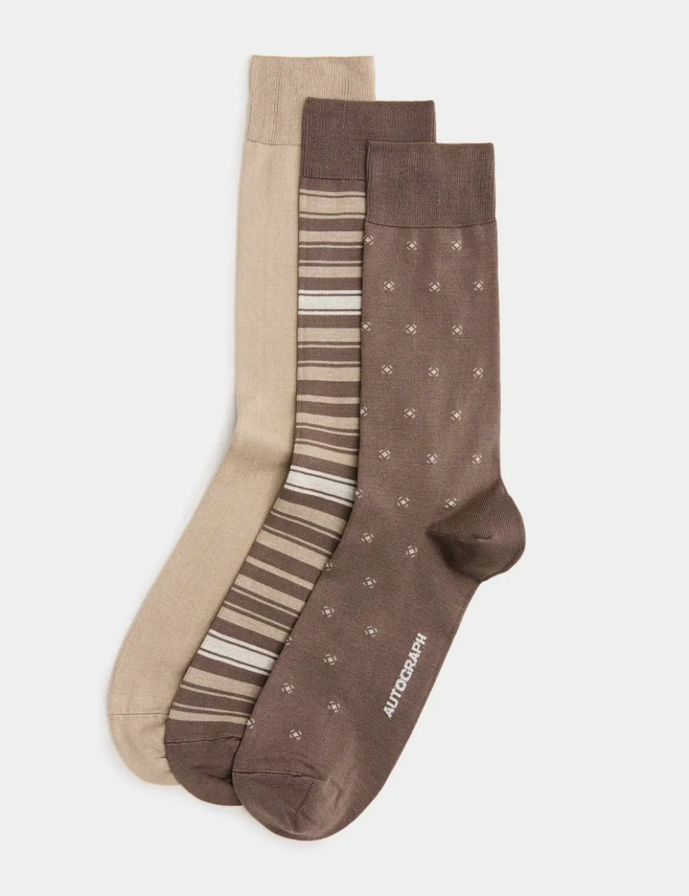 3 Pack Mercerised Cotton Rich Socks
