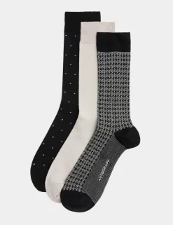 3 Pack Mercerised Cotton Rich Socks