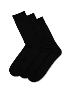 3 Pack Merino Wool Rich Ribbed Socks