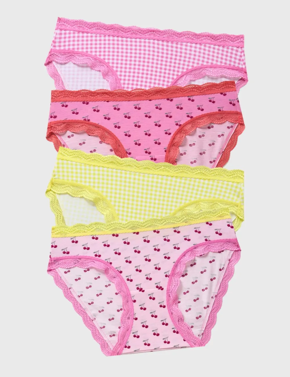 4 Pack Modal Rich Cherry Bikini Knickers
