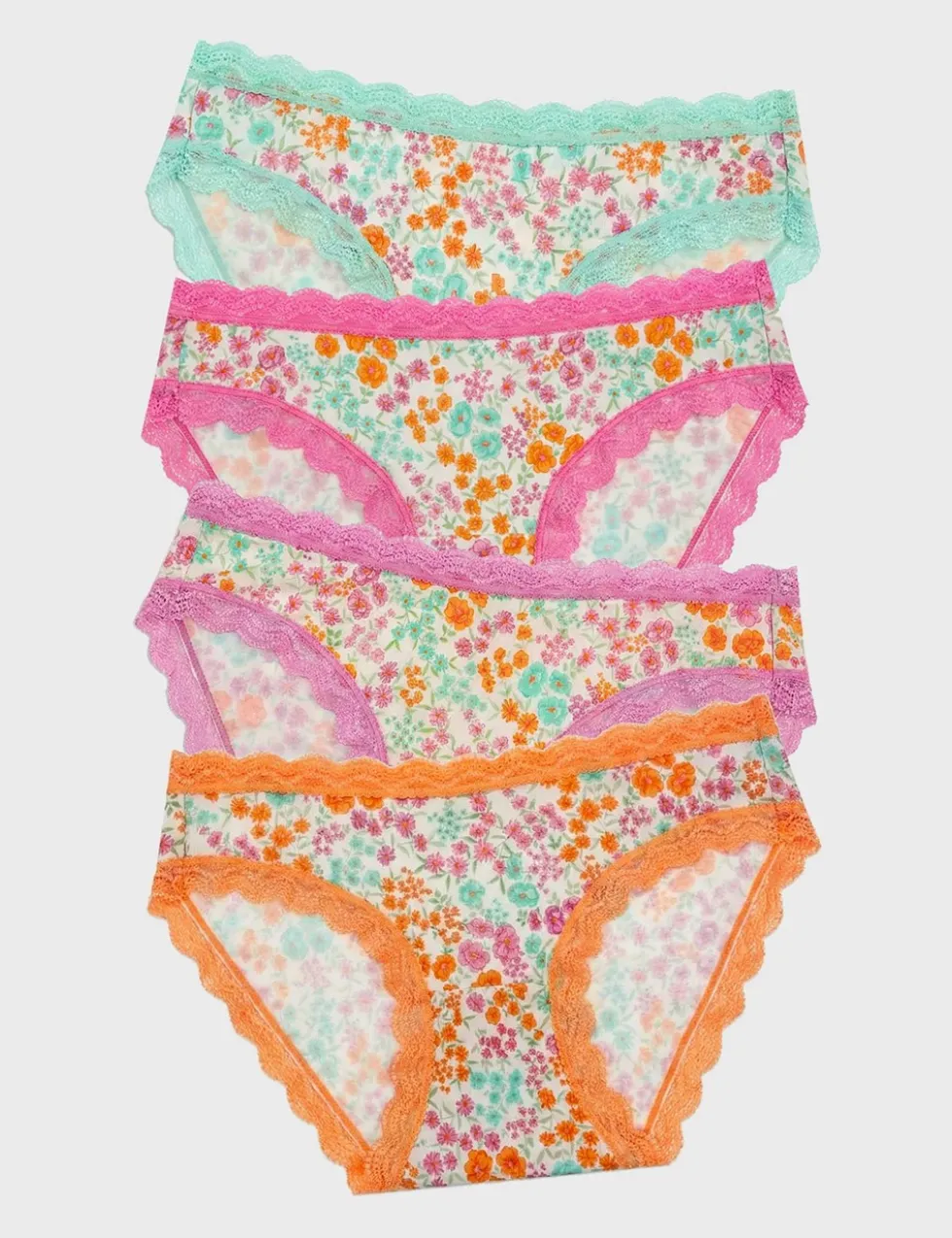 4 Pack Modal Rich Floral Bikini Knickers