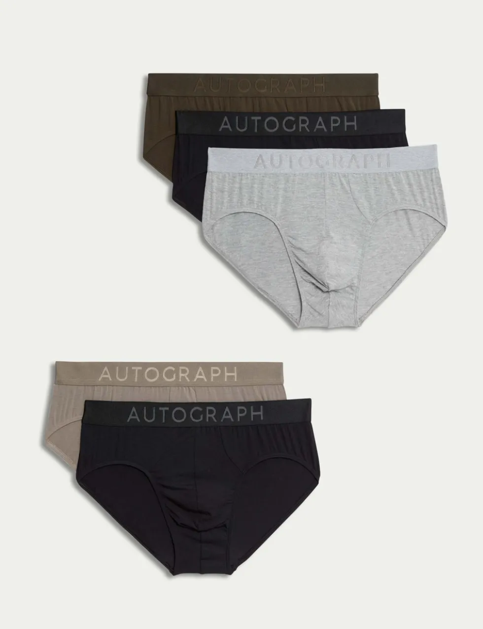 5 Pack Modal Stretch 360 Flex Briefs