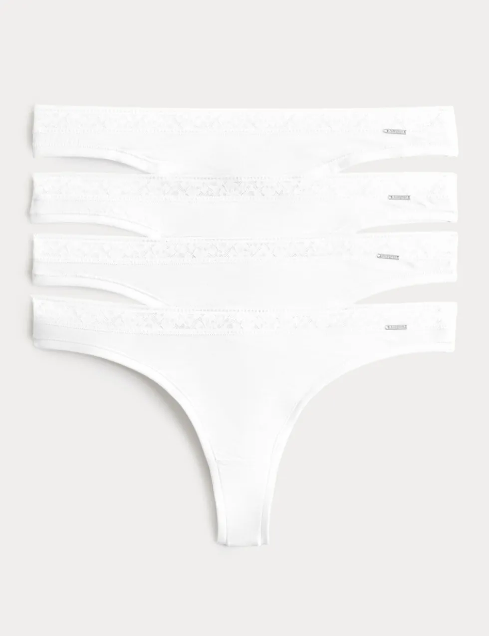 4 Pack Modal with Silk & Lace Thongs