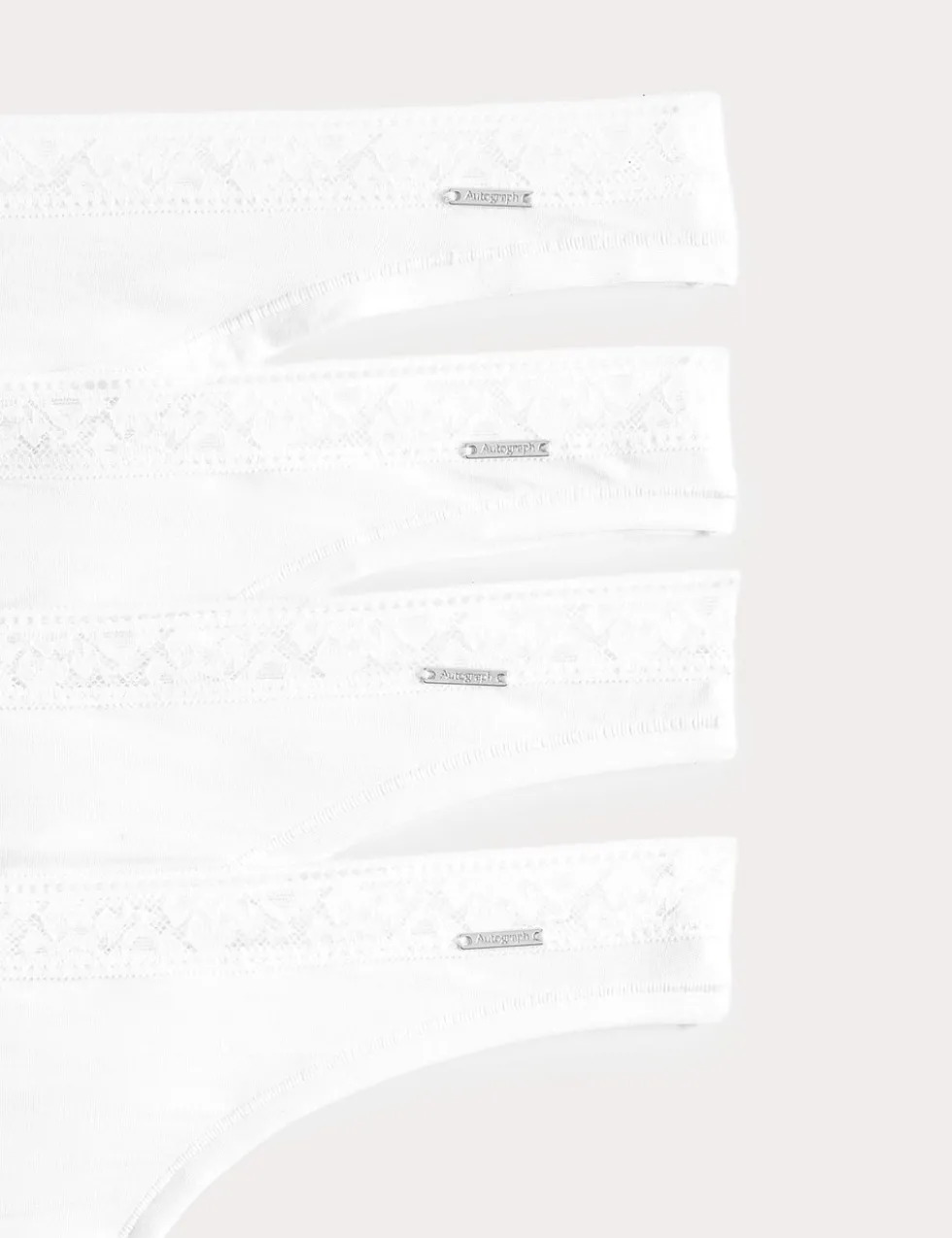4 Pack Modal with Silk & Lace Thongs