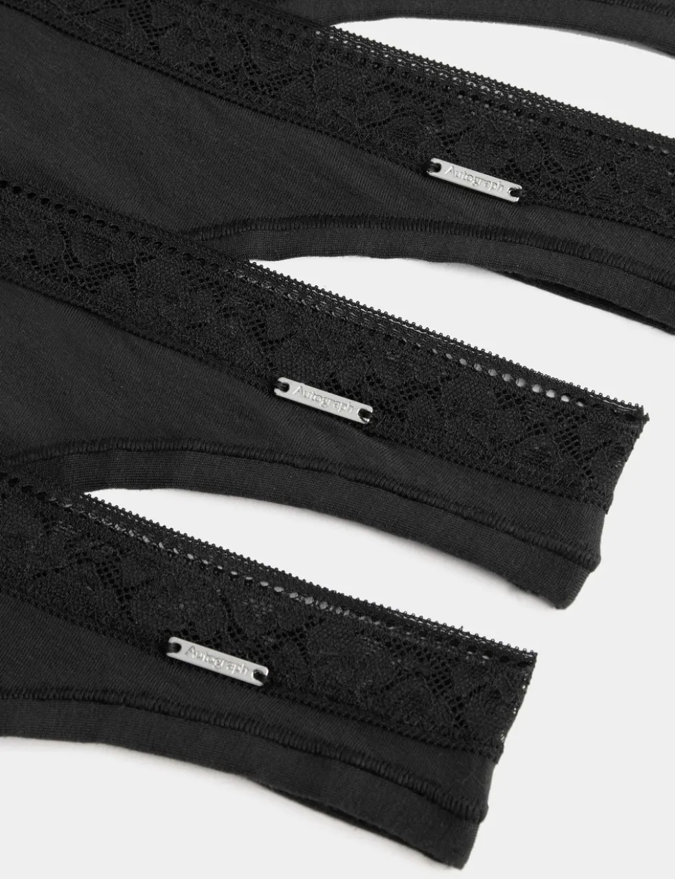 4 Pack Modal with Silk & Lace Thongs