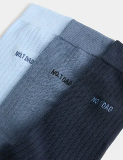 3 Pack No1 Dad Cotton Rich Socks